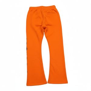Skeleton Flame Graphic Flared Sweatpants Streetwear Baggy Joggers Heavyweight Cotton Fleece Wide Leg Bottom <b>Drawstring</b> <b>Trousers</b> - Product Image 2