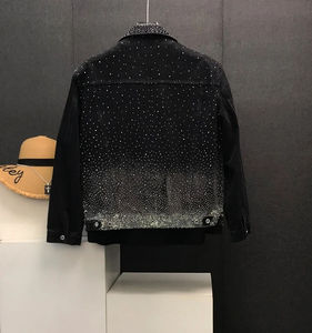 Men's Denim <b>Jacket</b> with Leather Patchwork <b>Jacket</b> <b>Trucker</b> Biker Jeans with Multi-pockets Low Price OEM Service - Product Image 3