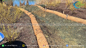 Article populaire : Rouleau de géotextile en fibre de coco naturelle pour la rétention du sol et de la boue, favorisant la croissance de la végétation et la formation des racines. - Product Image 5