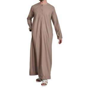 Túnica Casual Modesta para Hombre con Cierre y Bolsillos, Bordado, Venta al Por Mayor, Estilo Musulmán Modesto, Estilo Islámico Tradicional - Product Image 1