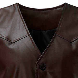 เสื้อกั๊กหนังผู้ชายดีไซน์ล่าสุด น้ำหนักเบา ทันสมัย สไตล์ลำลอง สตรีทแวร์ สำหรับขี่มอเตอร์ไซค์ ทรงเข้ารูป เสื้อกั๊กหนังฤดูหนาว รุ่น CP-MLV-13 - Product Image 3