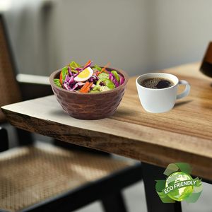 Grand bol en bois incurvé, finition polie, bols à salade décoratifs, bols de service faits à la main, style japonais, dernier design - Product Image 3