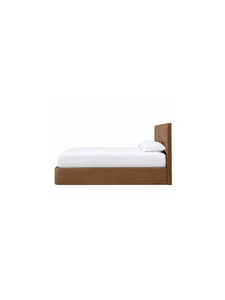 Base de Cama Minimalista de Madera de Teca Sólida con Cabecera, Diseño Duradero para Hotel, Apartamento o Casa de Campo - Product Image 3