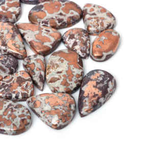 Dolomite de cuivre naturelle, cabochon en vrac, pierre précieuse, motifs dorés bruns naturels, pour la fabrication de bagues, pendentifs et bijoux en argent - Product Image 5