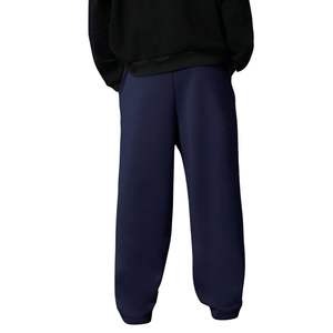 Pantalones de chándal personalizados de algodón de punto con forro polar, cintura elástica, de peso medio, holgados, de pierna ancha, estilo baggy, para hombre, de ajuste relajado, para invierno - Product Image 2