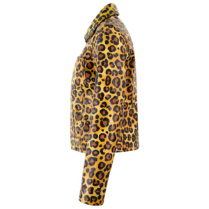 Chaqueta de Cuero Napa de Oveja Genuina con Estampado de Leopardo para Mujer, Cierres YKK, Chaqueta de Cuero Personalizada, Fabricante Mayorista de Marca Privada - Product Image 2