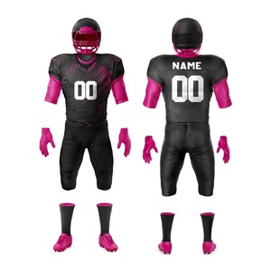 Best Quality American Football Uniform Short Sleeve Plus Size Breathable V-<b>Neck</b> Sportswear Adult Customizable american football - Product Image 1