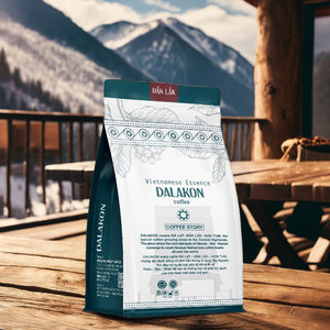 Café Vietnamita OEM ODM Tostado en Grano, Premium, Intenso, Chocolate Oscuro, Dak Lak, 250g/Bolsa, a Granel, 100% DALAKON, Cafeinado - Product Image 1