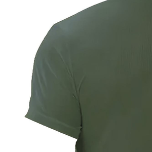 เสื้อยืดคอกลมลำลองสำหรับผู้ชาย สีเขียวมะกอก ผ้าตาข่าย ระบายอากาศ แห้งเร็ว แขนสั้น สำหรับวิ่ง ฟิตเนส เทรนนิ่ง ออกกำลังกายในยิม - Product Image 3