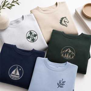 Sweat-shirts brodés personnalisés avec votre texte ou logo, sweat-shirt minimaliste pour anniversaire - Product Image 6