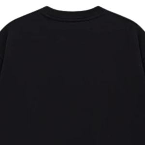 T-shirt Homme Oversize à Manches Courtes Noir avec Logo Minimaliste sur la Poitrine en Coton Col Rond Décontracté Style Urbain Streetwear Vente en Gros - Product Image 4