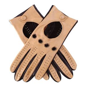Perforated leather luxury gloves Custom logo driving gloves Full finger leather gloves Luxury car driving gloves - Product Image 4