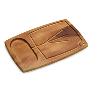 Gran oferta, plato de madera de acacia, bandeja de madera para servir para decoración del hogar, charcutería, aperitivos, platos para servir, tablero de inmersión con Chip - Product Image 6