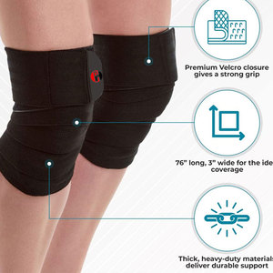 High Quality Gym Fitness Weightlifting <b>Knee</b> Wraps Wholesale Top Selling Compression Workout Gym <b>Knee</b> Wraps By Burhan Sports - Product Image 2