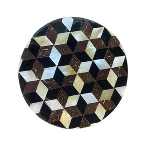 Elegant Shell Inlay <b>Drink</b> <b>Coasters</b> for Home Decor - Product Image 1