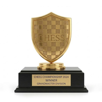 Medalla de la Copa de Competición JIN JUMBO para Eventos Deportivos y Promoción Empresarial, de Zinc con Baño de Oro, Esmalte Suave e Impresión UV Personalizada para Ajedrez