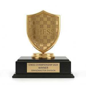 Event Award Souvenir Competition <b>Cup</b> Medal Zinc Gold-Plated UV Printing Custom Chess <b>Trophy</b> Small Soft Enamel - Product Image 3