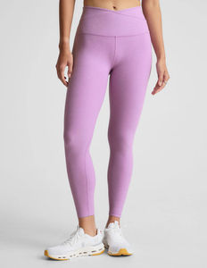 Conjuntos de 2 piezas para mujer OEM de pétalos de lila, los más vendidos, leggings de cintura alta midi para mujer, nuevos, sin costuras externas, cintura natural. - Product Image 2