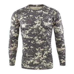 Camiseta Térmica de Caza con Camuflaje Personalizada al por Mayor para Hombre, Manga Larga, Spandex/Poliéster, Transpirable, de Secado Rápido, Alta Calidad, Mejor Precio - Product Image 1