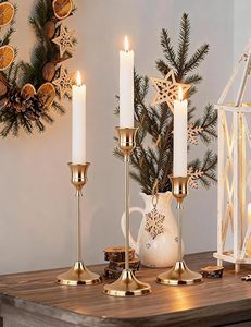 Porte-bougie de style vintage, 2 ensembles de 6 pièces pour une décoration intérieure classique, cadeau idéal pour un déménagement, un mariage et un anniversaire - Product Image 2