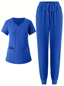 Uniformes Médicos de Lona XINYANGYI para Hospital, con Logotipo Personalizado, Resistentes al Agua, Elásticos, Unisex, Cuello Alto, Manga Corta - Product Image 4