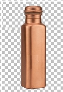Botella de Agua Moderna de Cobre, Diseño Minimalista, Termo Portátil de Viaje con Patrón Geométrico - Product Image 4