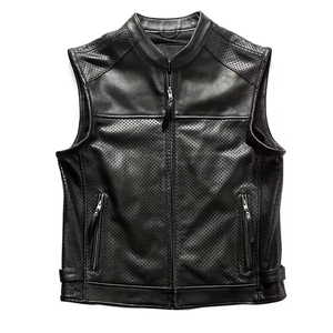 Nuevo Precio al por Mayor, Chaleco de Cuero de Alta Calidad Super Rider, Chaleco de Motociclista de Cuero para Hombre - Product Image 1