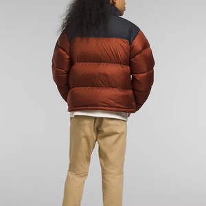 Veste d'hiver pour homme, style décontracté, coupe régulière, avec blocs de couleur, rembourrage en duvet, coupe-vent, col montant, fermeture éclair - Product Image 3