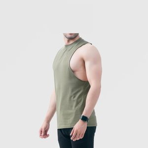 เสื้อกล้ามออกกำลังกายผู้ชายแบบแห้งเร็วสั่งทำขายส่ง – เสื้อยืดออกกำลังกายแบบไม่มีแขนสำหรับเพาะกายและฟิตเนส - Product Image 5