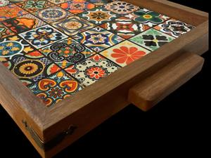 Bandeja de Madera con Diseño Original Impreso, Bandeja de Madera Artesanal Personalizada para Dungeons and Dragons, Plato para Servir al por Mayor - Product Image 5