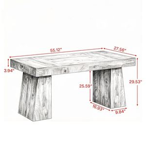 Escritorio Ejecutivo Moderno de Mediados de Siglo, Escritorio para Gerentes de Oficina con Almacenamiento en Cajones para Estaciones de Trabajo, Edificios de Oficinas y Hoteles - Product Image 3