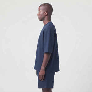High Quality Men's Length 2-Piece Short <b>Set</b> 100% Cotton Custom Screen Print Low Price Breathable <b>Twin</b> <b>Sets</b> Customized - Product Image 3
