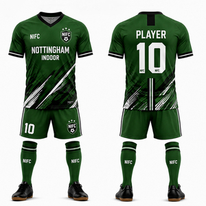 Conjuntos de Camisetas de Fútbol Juvenil, Uniformes de Fútbol para Niños, Kits Personalizados para Equipos de Futsal, Ropa Deportiva de Fútbol de Secado Rápido 100% Poliéster - Product Image 1