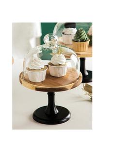 Soporte de madera resistente para pasteles con plataforma elevada para eventos de catering, buffet y presentación en vitrina de panadería - Product Image 3