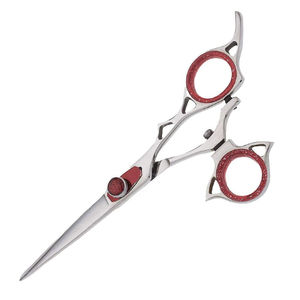 Ciseaux de barbier pour droitiers KAAMIR INSTRUMENTS, performance de précision, acier inoxydable, 32 dents, légers - Product Image 3