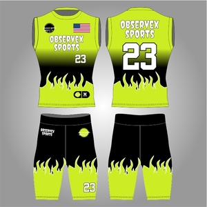 Tenue de football américain 7v7 personnalisée, nouveau design par sublimation, ajustement parfait, qualité entraînement, ensemble de maillots de compression 7 sur 7 - Product Image 1
