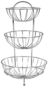 Cesta para Frutas de Acero Inoxidable, de Tres Niveles, con Soporte de Alambre, Organizador de Almacenamiento de Frutas y Verduras para Encimera de Cocina - Product Image 5