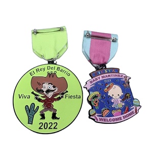Customized Soft enamel Metal Crafts with Black Nickel Gold Silver Copper Glitter Finish Medals - Product Image 2