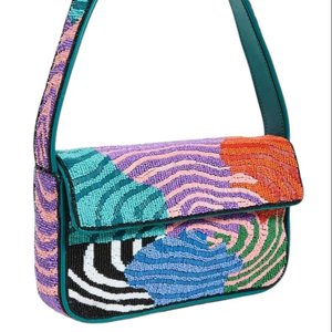 กระเป๋าถือสะพายไหล่สไตล์โบฮีเมียนประดับลูกปัดทำมือ หรูหรา น้ำหนักเบา เหมาะสำหรับฤดูร้อน ปรับแต่งลายปักได้ เลือกสีได้  รับทำโลโก้ตามสั่ง - Product Image 1