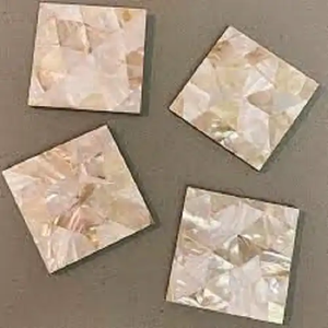 Posavasos de Nácar para Tazas de Té, Posavasos para Velas de Té con Incrustaciones de Concha, Accesorios de Decoración para Cocina y Mesa - Product Image 6