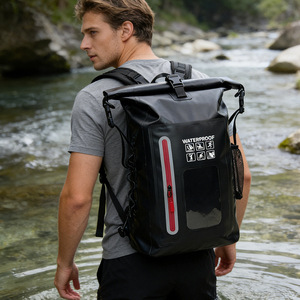 Custom Waterproof <b>PVC</b> Roll-<b>Top</b> Closure Sports Backpack Dry Wet Separation Gym Bag Adjustable Strap Unisex Casual Travel Bag - Product Image 5