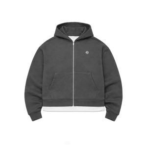 Sweat à capuche zippé en molleton épais pour homme, coupe oversize, style streetwear, OEM, marque privée, vente en gros, faible MOQ - Product Image 2