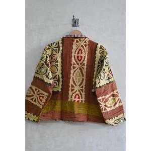 Veste en coton brodée à la main, patchwork Suzani, style bohème ethnique, veste vintage brodée pour femme - Product Image 4