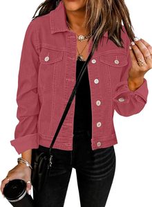 Veste en jean pour femme, coton premium, style vintage, boutonnée, décontractée, streetwear, légère, élégante, confort quotidien - Product Image 2