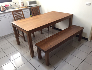 Contemporary <b>and</b> Comfortable Teak <b>Bench</b> with 155cm Length for Restaurant <b>and</b> Dining Room Outdoor <b>Bench</b> <b>Chairs</b> for Dining <b>Table</b> - Product Image 3