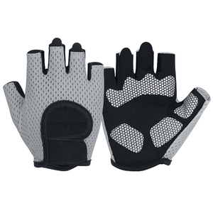 Gants de cyclisme en cuir demi-doigts de haute qualité avec fermeture auto-agrippante, unisexe, nouveau design, rembourrage en gel, antidérapants, pour vélo de route en extérieur - Product Image 5