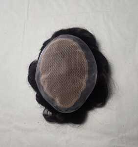 Toupee para Hombre Taz Hair, Cabello Humano Remy, Base de Encaje, Cierre de Seda, Ondulado Suelto, Cabello Indio, 130% de Densidad, Diseño Central, Base Mono Invisible - Product Image 6