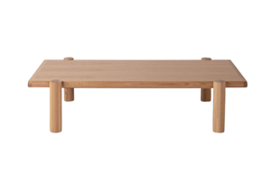 Mesa de Centro Minimalista de Madera de Teca con Acabado Natural, Mueble Moderno para Sala de Estar - Product Image 2