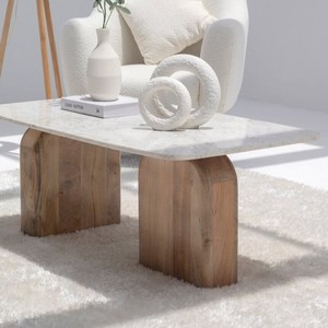 Table basse en marbre Vandana Astra Merino pour salon moderne et intérieurs contemporains - Product Image 4