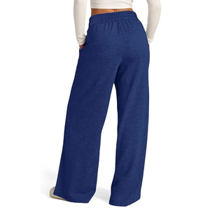 New Stylish Women's Solid Color Drawstring Oversize Trousers For Loose Fit Joggers Straight Leg <b>Oversized</b> <b>Sweatpants</b> - Product Image 2